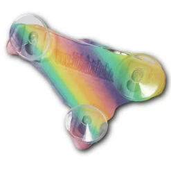 3D Printed Dual 0.5oz Cup Feeding Ledge (Glow In The Dark Rainbow) -Natural Pet Care Shop all things reptile 3d printed dual 0.5oz cup feeding ledge glow in the dark rainbow 08313.1676649985