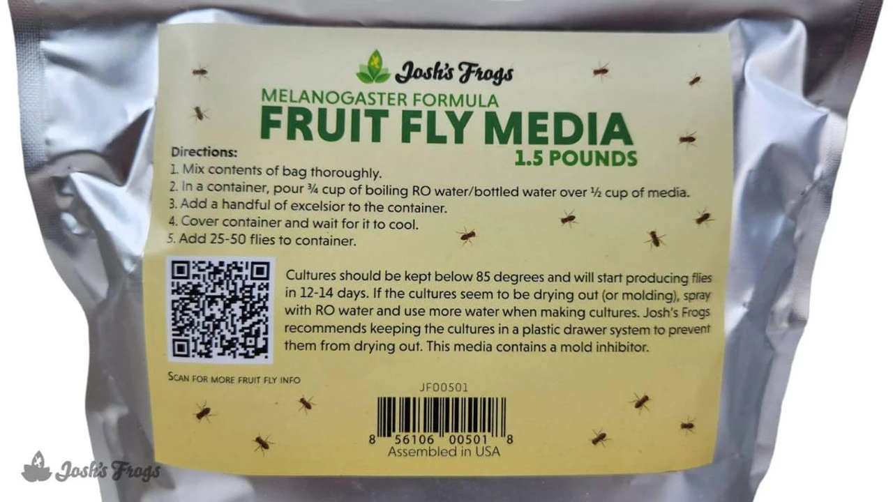 Josh's Frogs Melanogaster Fruit Fly Media | 1.5 Lbs / 1.35 Quarts (makes 10 Fruit Fly Cultures) 11 Josh's Frogs Melanogaster Fruit Fly Media | 1.5 Lbs / 1.35 Quarts (makes 10 Fruit Fly Cultures) - Image 9