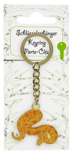 Metal Keyring "Python" Orange -Natural Pet Care Shop all things reptile metal keyring python orange 50761.1620673889