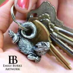 Bearded Dragon Keychain (Pewter) By Emily Burke