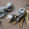 Chahoua Gecko Keychain (Pewter) By Emily Burke -Natural Pet Care Shop emily burke artwork chahoua gecko keychain pewter by emily burke 23641.1632845854