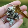 Tree Frog Keychain (Pewter) By Emily Burke -Natural Pet Care Shop emily burke artwork tree frog keychain pewter by emily burke 42528.1632845845