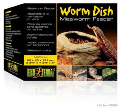 Exo Terra Worm Dish / Mealworm Feeder 3 3/4” X 1 3/4” X 5”