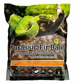 Galapagos Jurassic Fir Bark Natural Fir Bark Bedding For Humidity-Loving Reptiles 8 Qt.