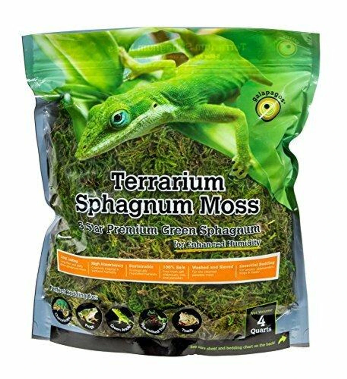 Galapagos Terrarium Sphagnum Moss 5-Star Premium Green Sphagnum For Enhanced Humidity 4Qt. 3 Galapagos Terrarium Sphagnum Moss 5-Star Premium Green Sphagnum For Enhanced Humidity 4Qt.