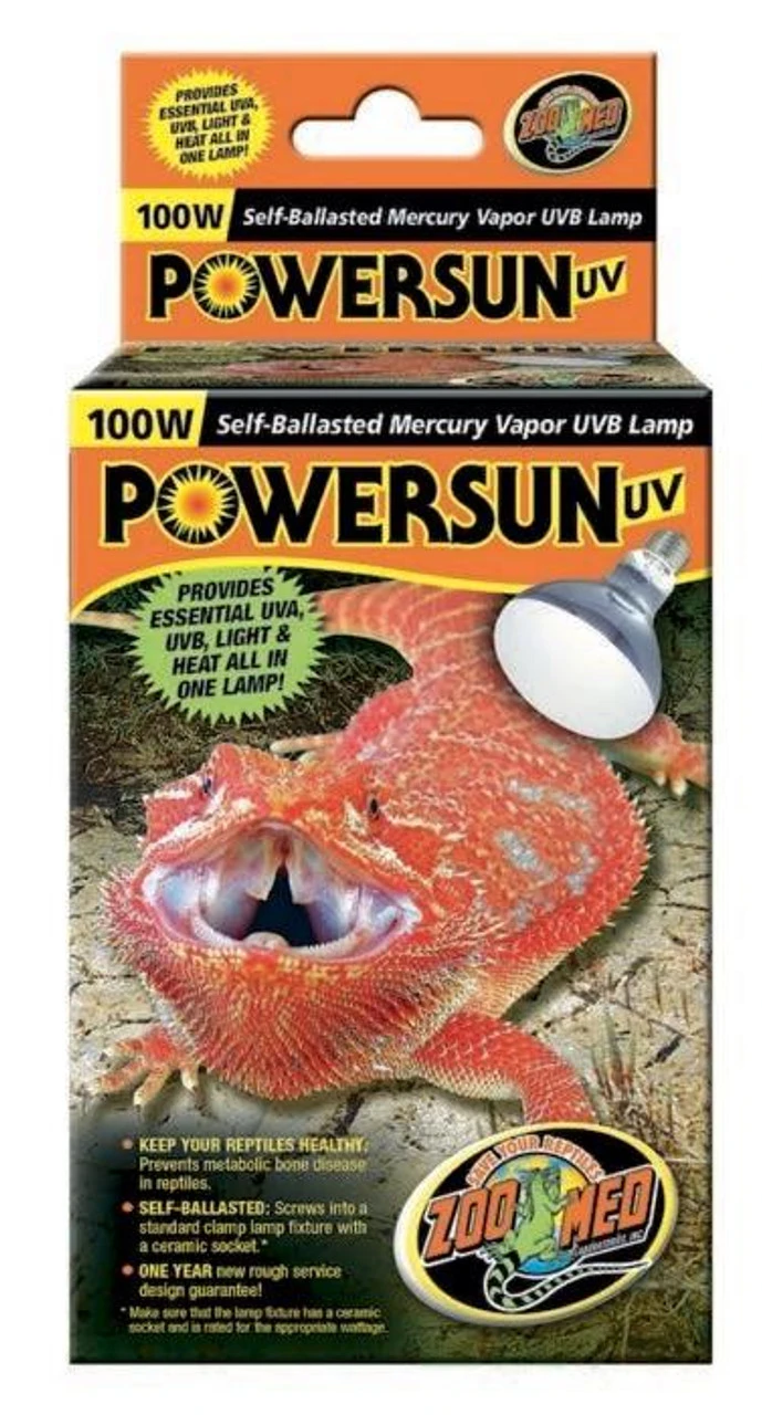 Zoo Med Powersun UV 100 Watt MVB Mercury Vapor 3 Zoo Med Powersun UV 100 Watt MVB Mercury Vapor