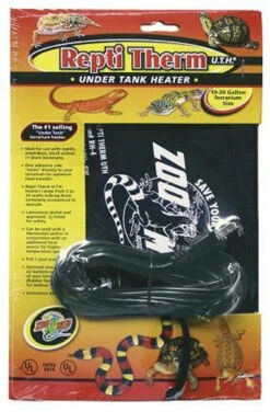 Zoo Med ReptiTherm Under Tank Heat Mat Pad 30-40 Gal. 8" X 12" Heat Mat